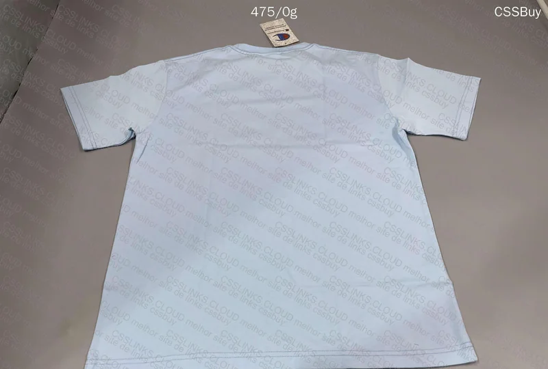 2 Champion Shirts, with Blue Size Measurements 5