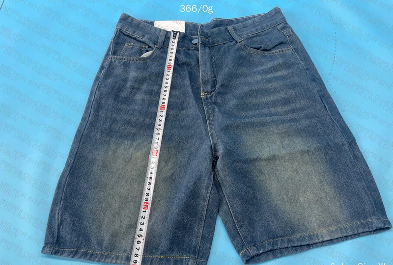 2 Dark Gray and Dark Blue Jorts (with Measurements)