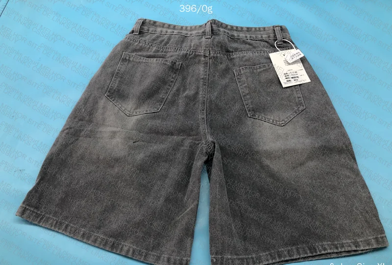 2 Dark Gray and Dark Blue Jorts (with Measurements) 4