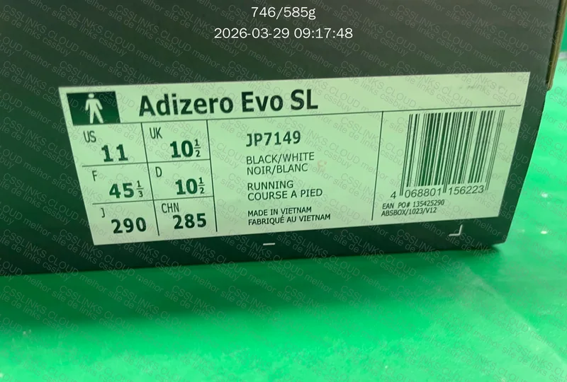 Adidas Adizero EVO SL PRETO 9