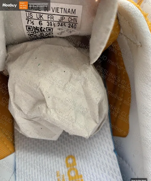 Adidas Samba White and Yellow 5