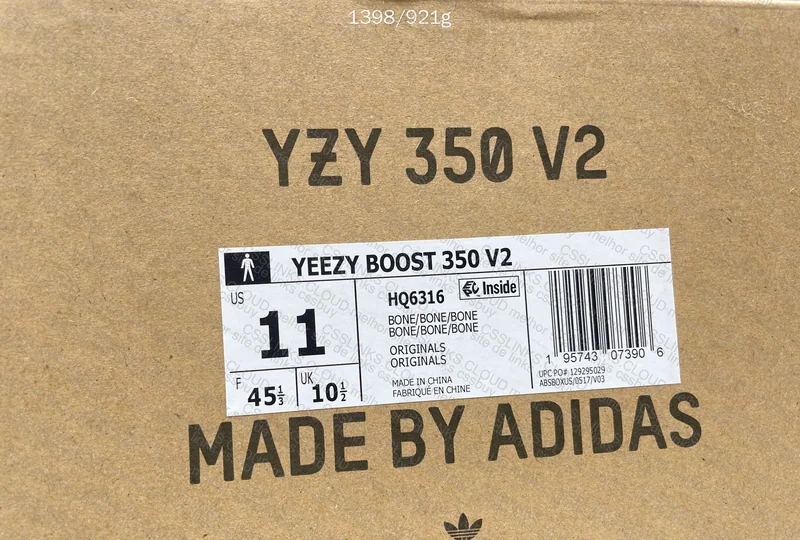 Adidas Yeezy 350 v2 Bone WWTOP