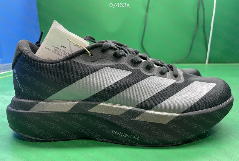 Adizero Evo SL Black and Metallic Beige 5