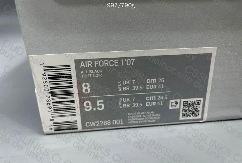 Air Force 01 - Black - Batch ???? 7