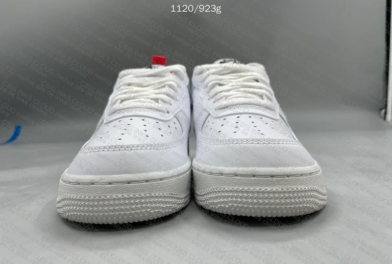 Air Force 1 Low '07 - Glitch Swoosh White Orange 7