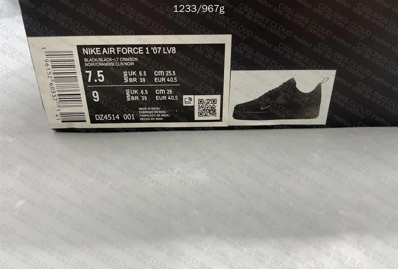 Air Force 1 Low - Black Light Crimson 8