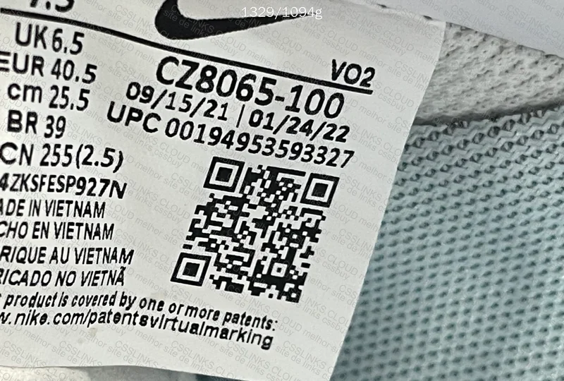 Air Force 1 Nocta 39BR - With Insole Measurement 8
