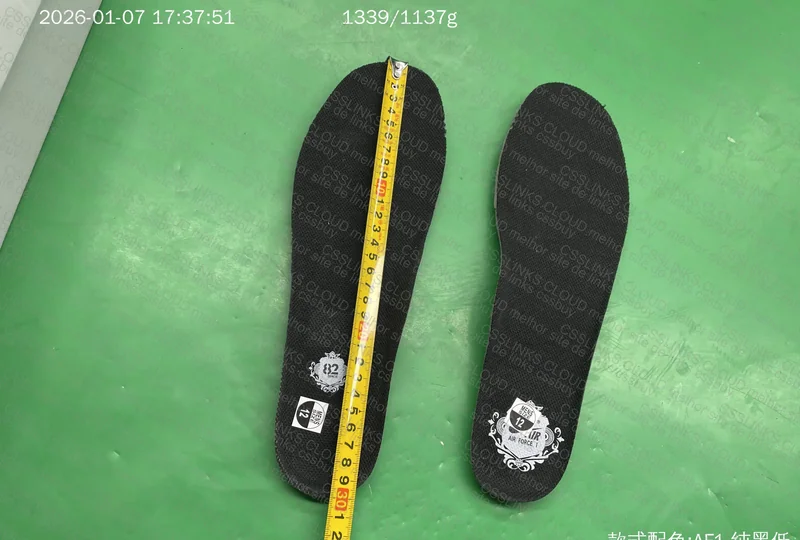 Black Air Force 1 (with measurements) 5