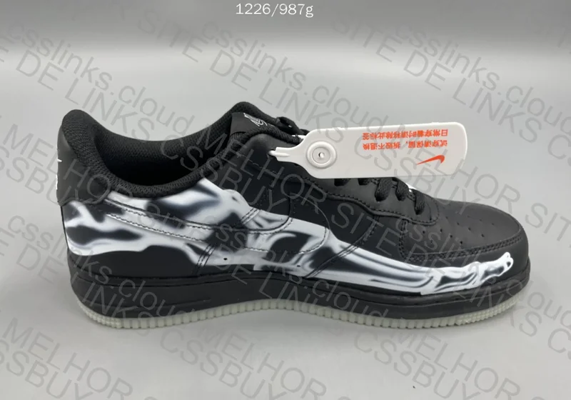 Air Force 1 Skeleton Black 8