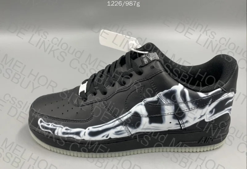 Air Force 1 Skeleton Black 9