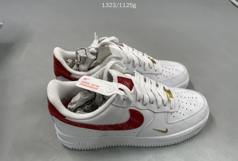 Air Force 1 White Red Gold