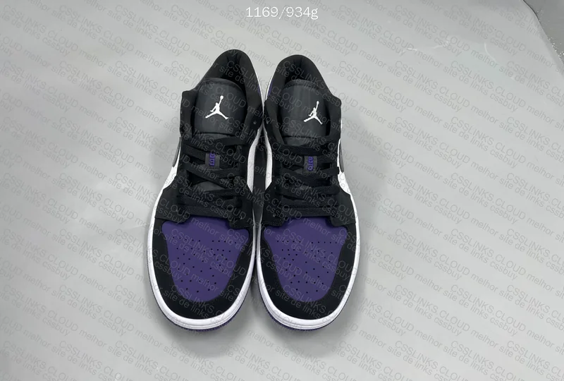 Air Jordan 1 Low Black Purple - Noir Violet
