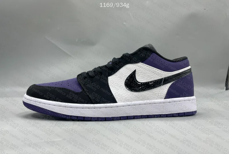 Air Jordan 1 Low Black Purple - Noir Violet 10