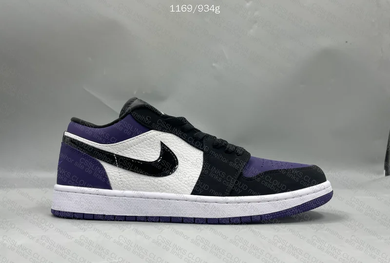 Air Jordan 1 Low Black Purple - Noir Violet 7