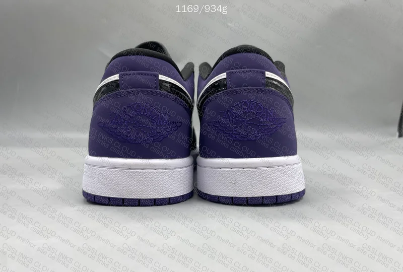 Air Jordan 1 Low Black Purple - Noir Violet 8