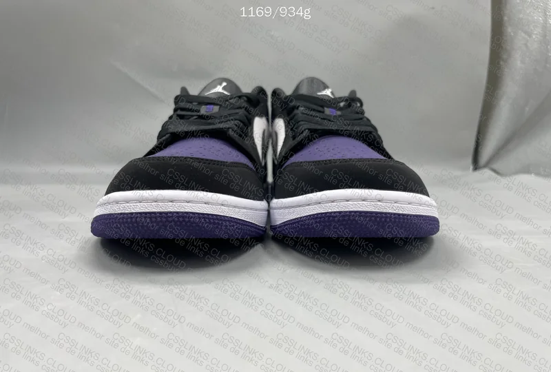 Air Jordan 1 Low Black Purple - Noir Violet 9
