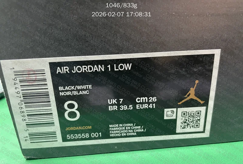 Air Jordan 1 Low - Black/White 2