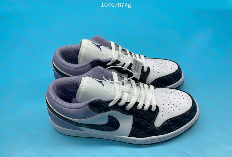 Air Jordan 1 Low 'Purple White' 10