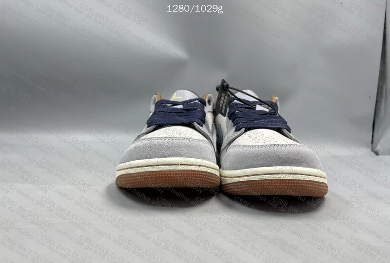 Air Jordan 1 Low SE Phantom Repaired Denim Swoosh 3