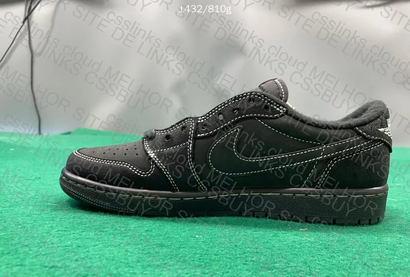 Air Jordan 1 Low Travis Black Phantom FK 5