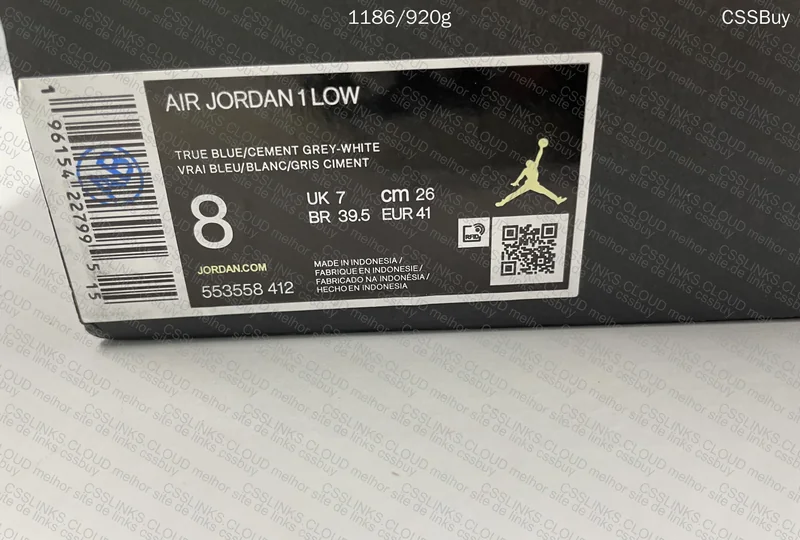Air Jordan 1 Low True Blue 8