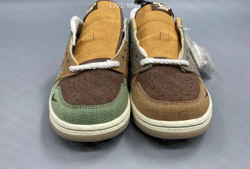 Air Jordan 1 Low Voodoo Flax and Oil Green [OVO] 2