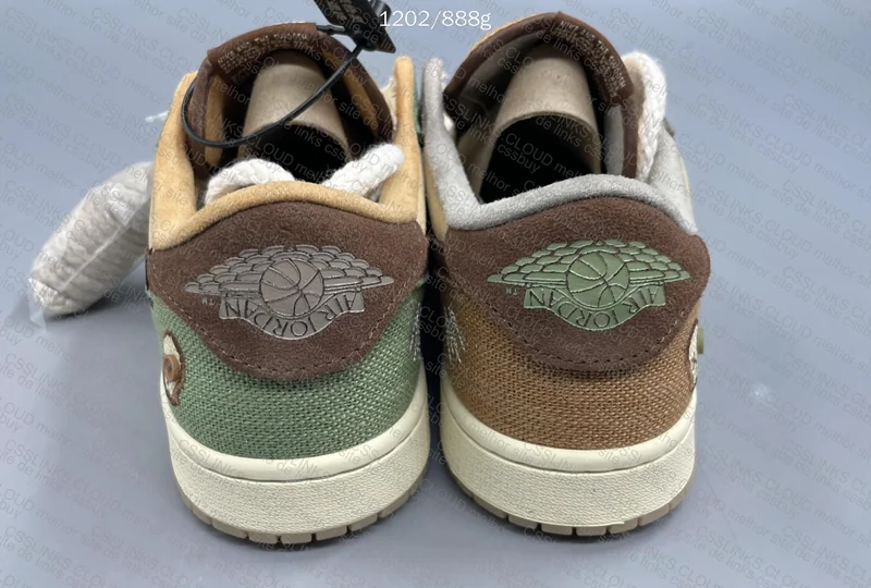 Air Jordan 1 Low Voodoo Flax and Oil Green [OVO] 3