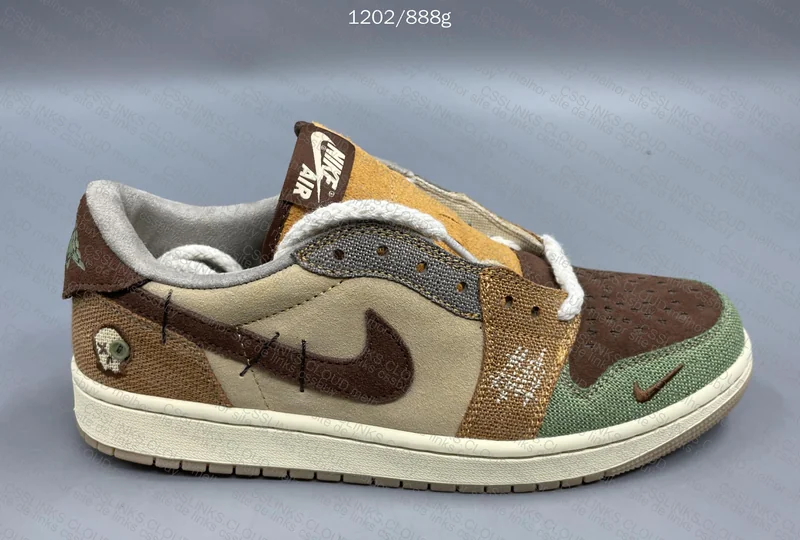 Air Jordan 1 Low Voodoo Flax and Oil Green [OVO] 4