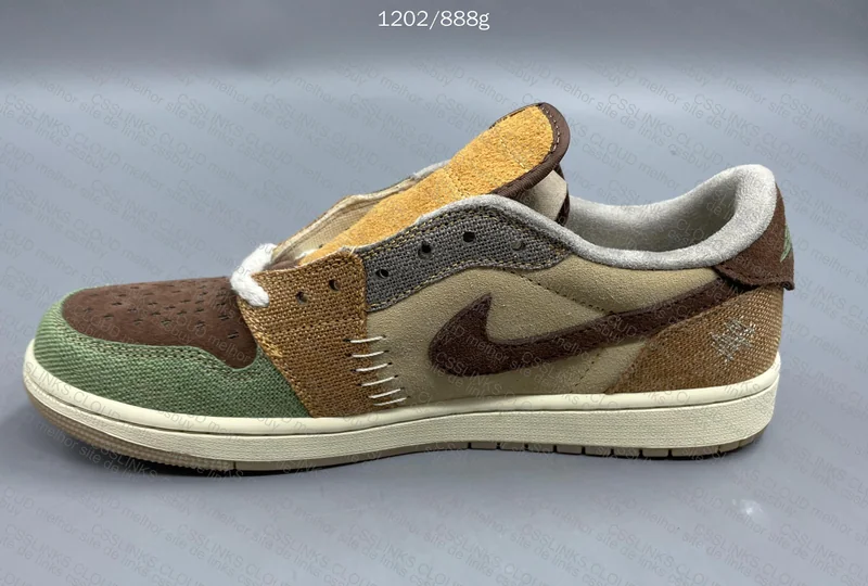Air Jordan 1 Low Voodoo Flax and Oil Green [OVO] 5