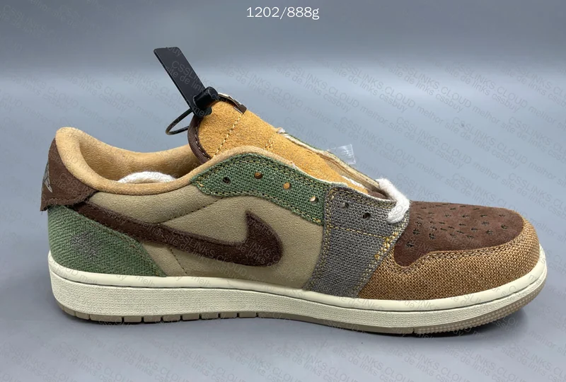 Air Jordan 1 Low Voodoo Flax and Oil Green [OVO] 8