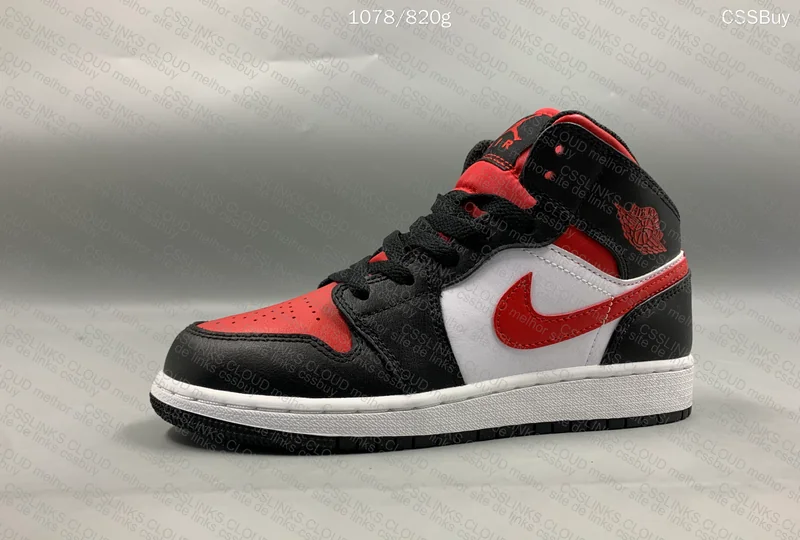 Air Jordan 1 Mid - Bred Toe 3