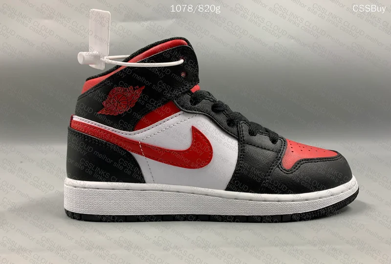 Air Jordan 1 Mid - Bred Toe 5