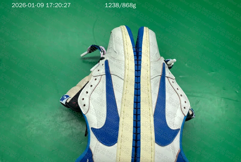 Air Jordan 1 Retro Low OG SP Fragment x Travis Scott Sail Military Blue (DM7866-104) 8