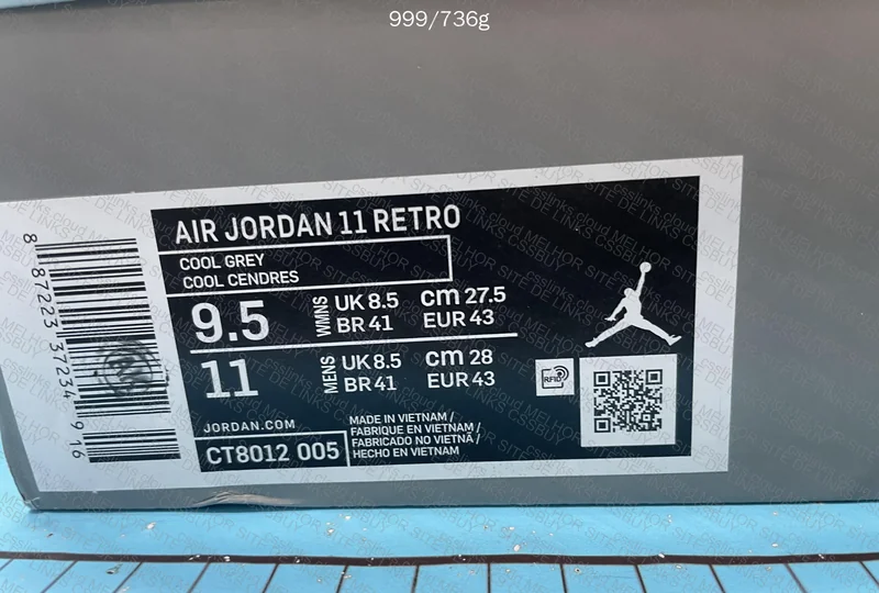 Air Jordan 11 Cool Grey 8