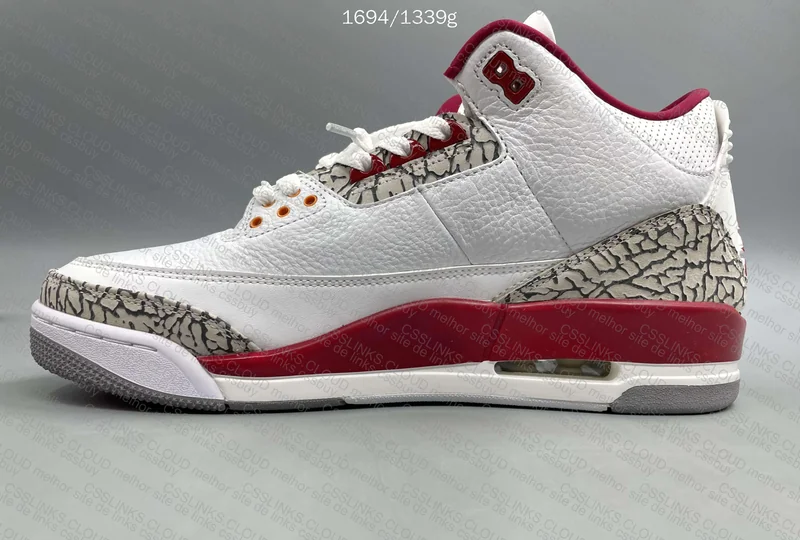 Air Jordan 3 Cardinal Red 5