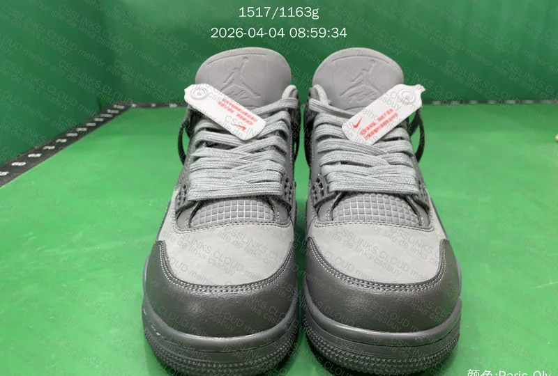 Air Jordan 4 Retro SE Paris We Cement Cinza GL?? 5