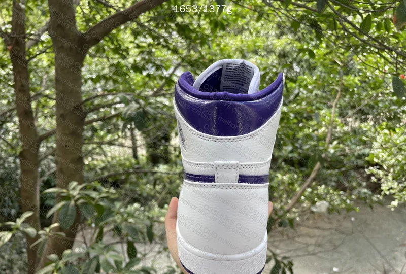 AJ1 Court Purple/Metallic with Measurements 3