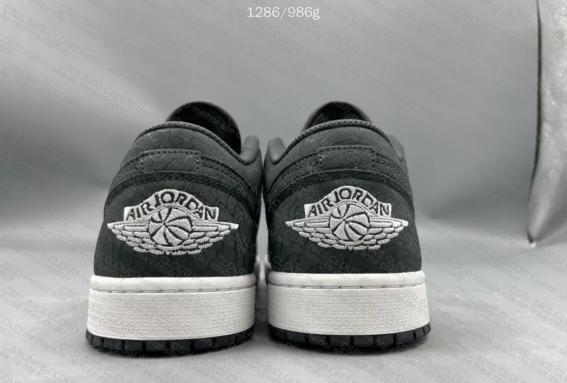 AJ1 Low Black Elephant DT 3