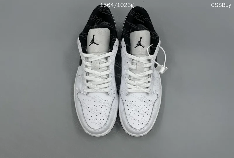AJ1 Low White Black - DT
