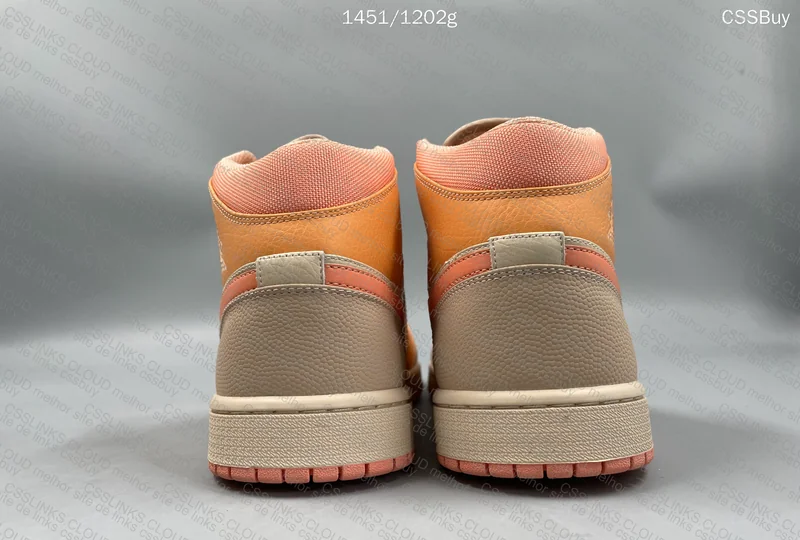 AJ1 Mid Apricot + AJ1 Low (All White) 10