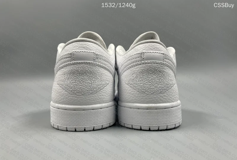 AJ1 Mid Apricot + AJ1 Low (All White) 2