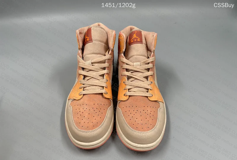 AJ1 Mid Apricot + AJ1 Low (All White) 8
