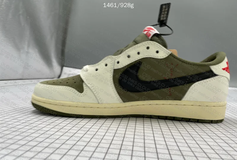 AJ1 travis medium olive 5