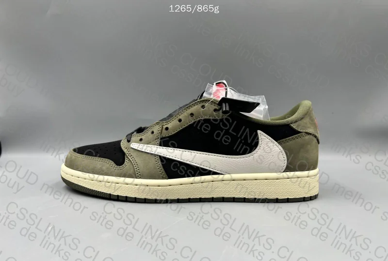 Aj1 TS Low - Black Olive 3