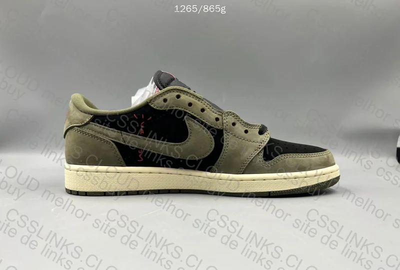 Aj1 TS Low - Black Olive 5