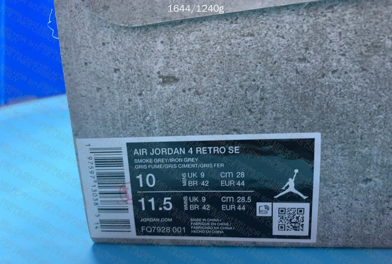 AJ4 / KX batch / 290Y / Size 44 EUR / 1644 - 1240 g /