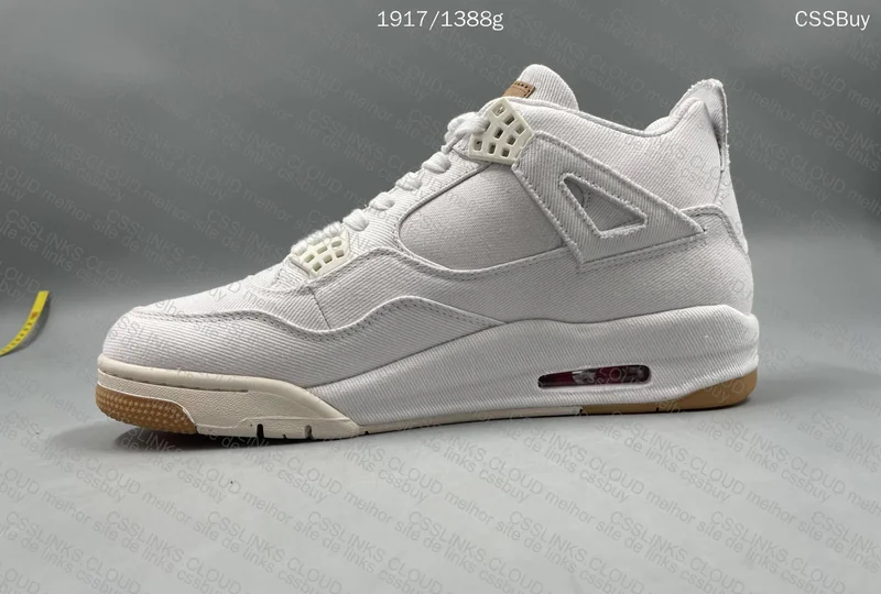 AJ4 Levis White