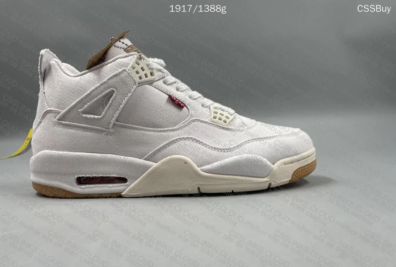 AJ4 Levis White 10