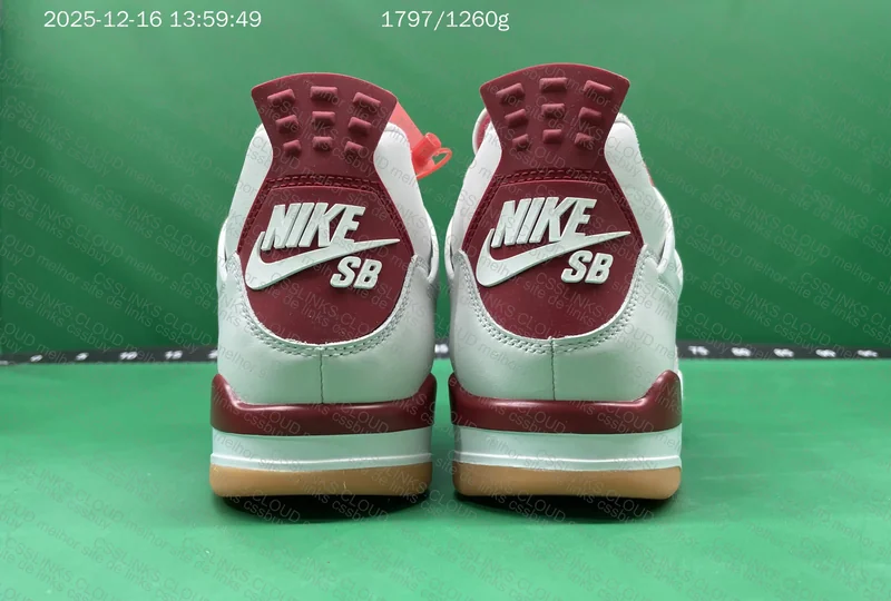AJ4 WHITE/RED SB 3