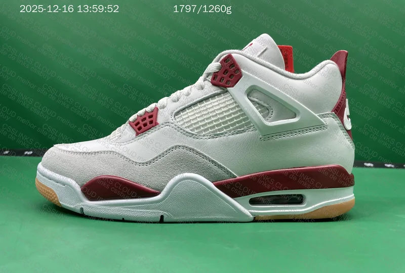 AJ4 WHITE/RED SB 4